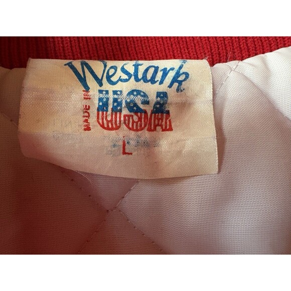 Vintage FoxMeyer Company Logo Quilted Employee Jacket men size Large Westark USA - Picture 5 of 6